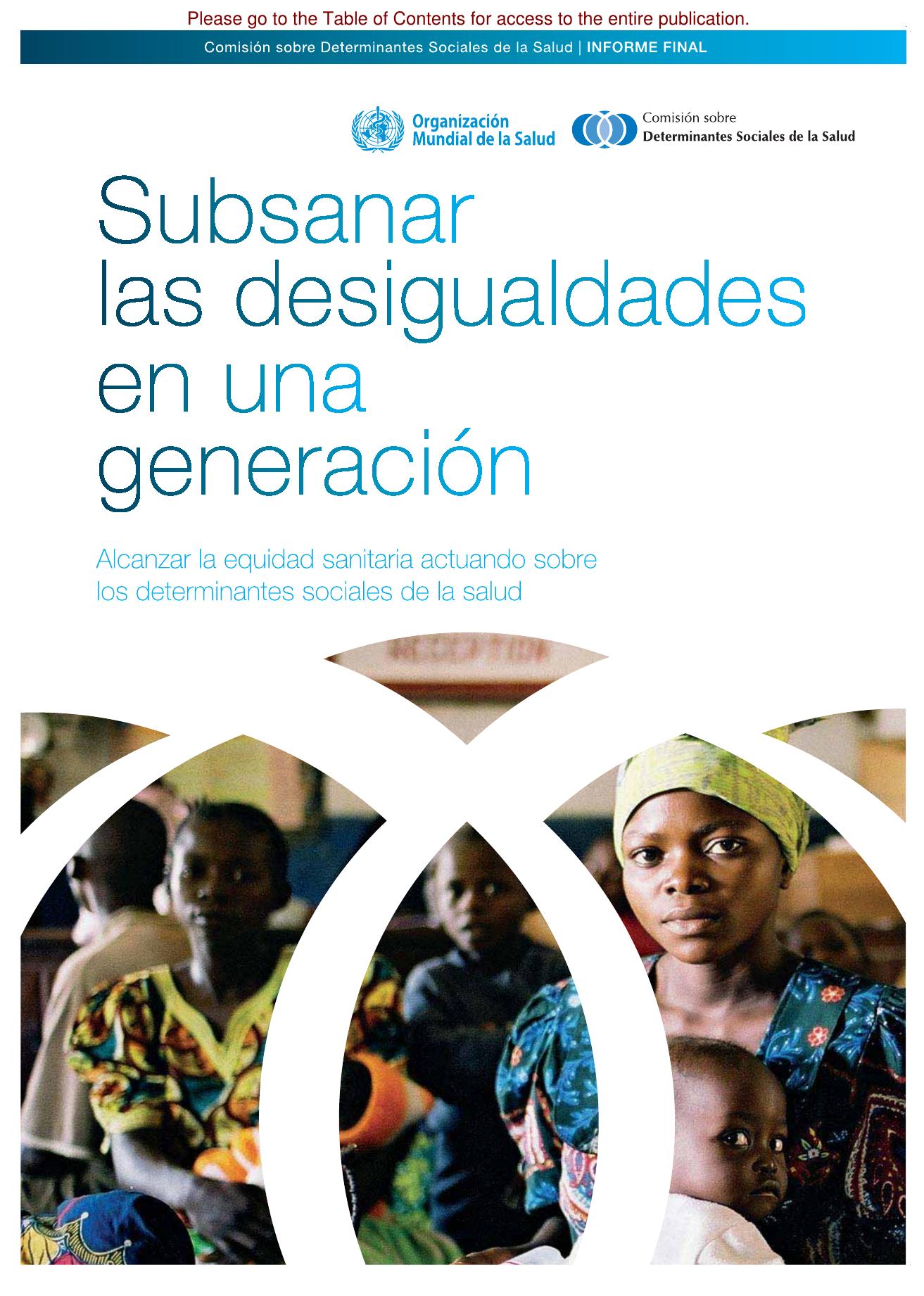 Subsanar las desigualdades en una generacion